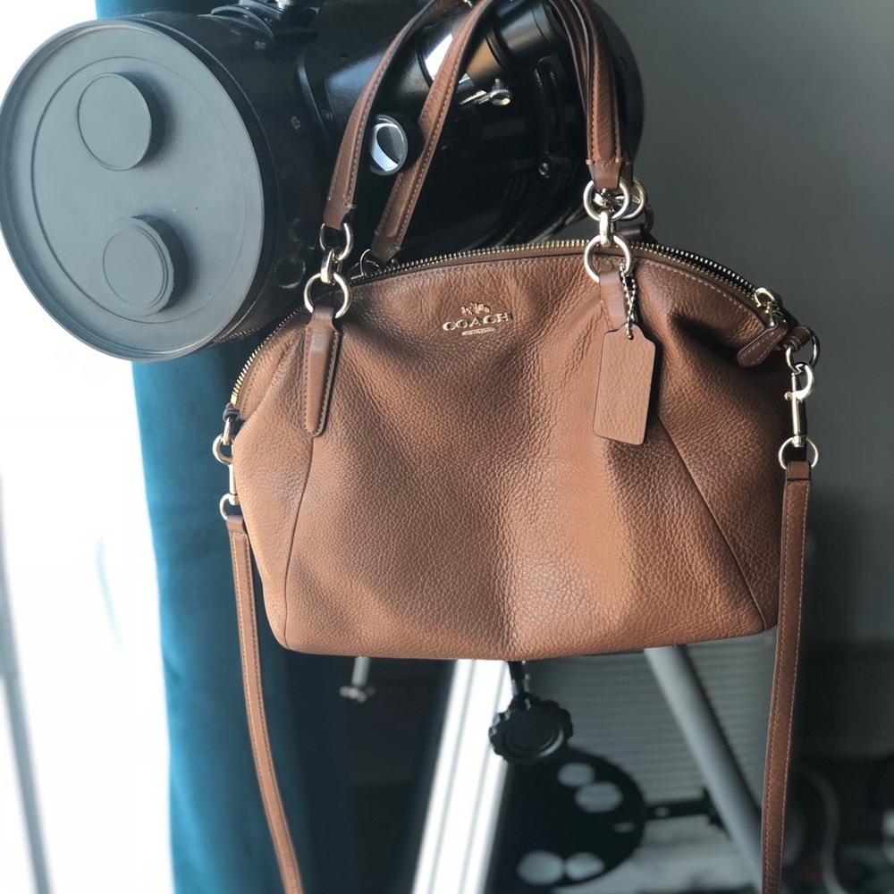 Tan coach bag